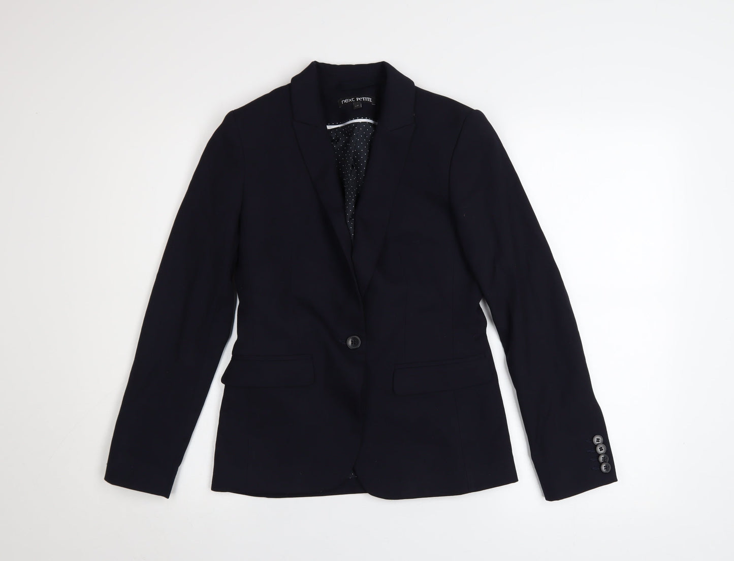 Next Petite Women's Black Blazer Jacket Size 6P Tailored Workwear