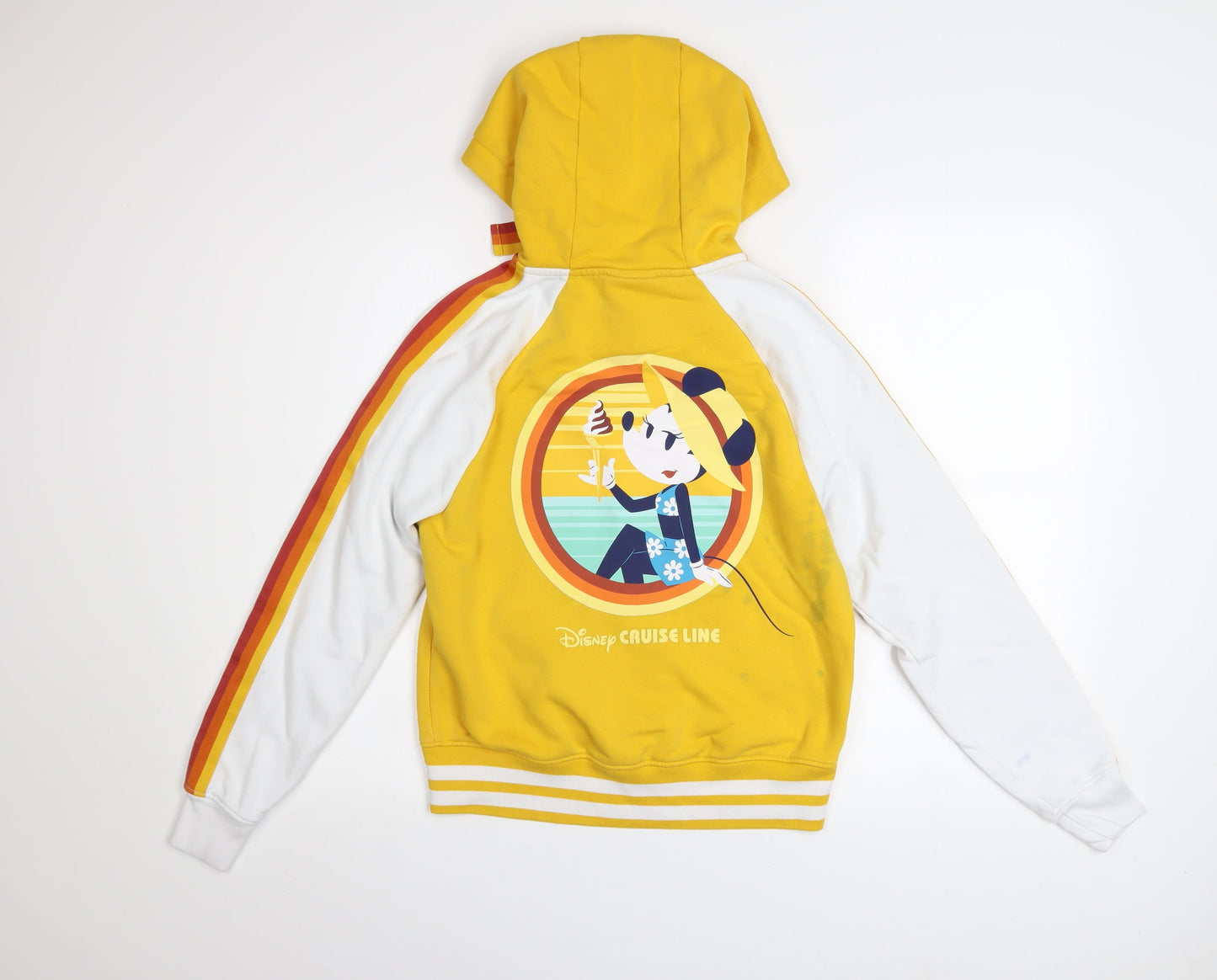 Disney Cruise Line Women's Yellow Full Zip Hoodie XS - Minnie Mouse Retro Style