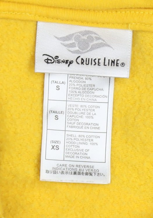 Disney Cruise Line Women's Yellow Full Zip Hoodie XS - Minnie Mouse Retro Style