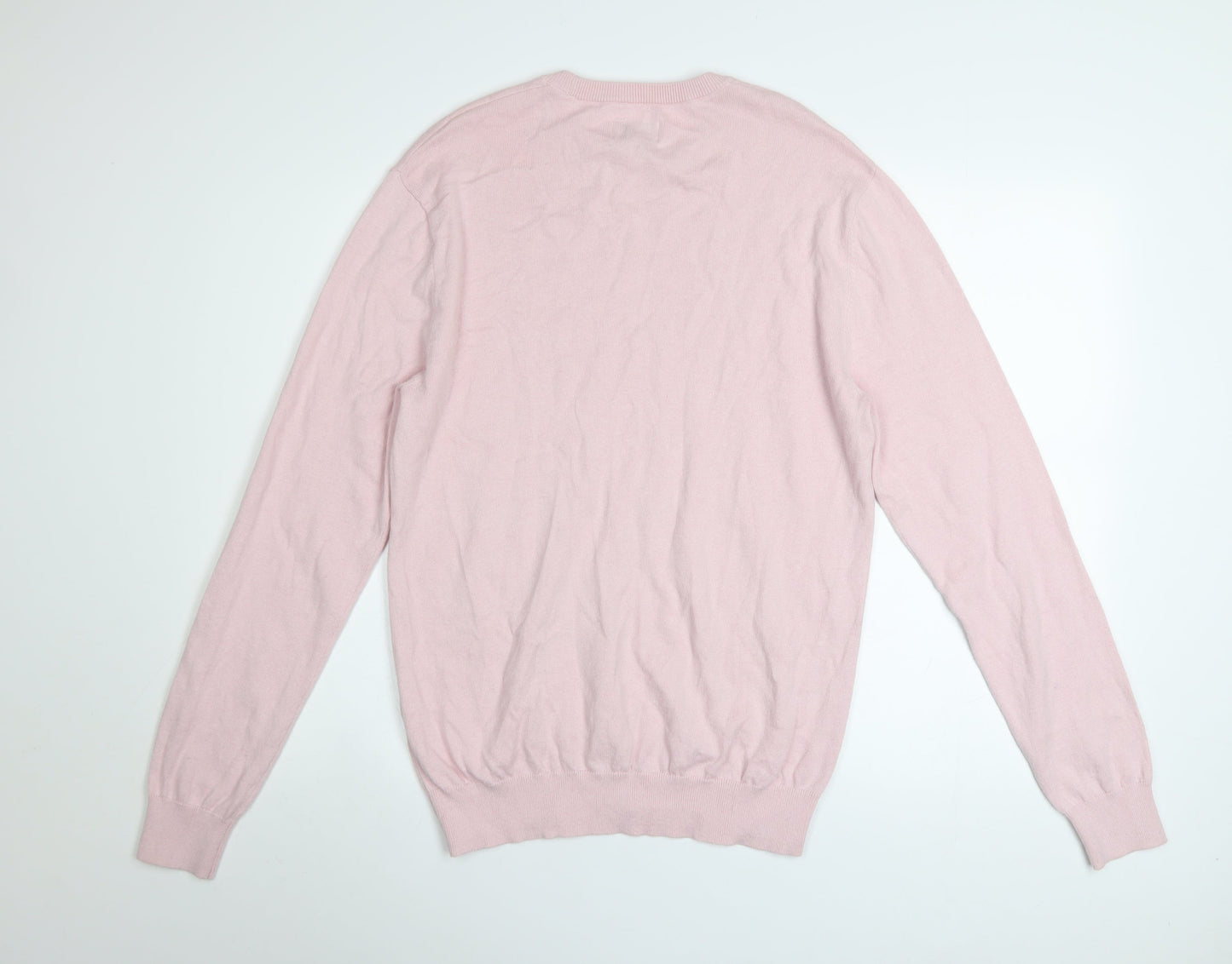 Jack Wills Men's Pink Cotton Crew Neck Jumper M Classic Knit