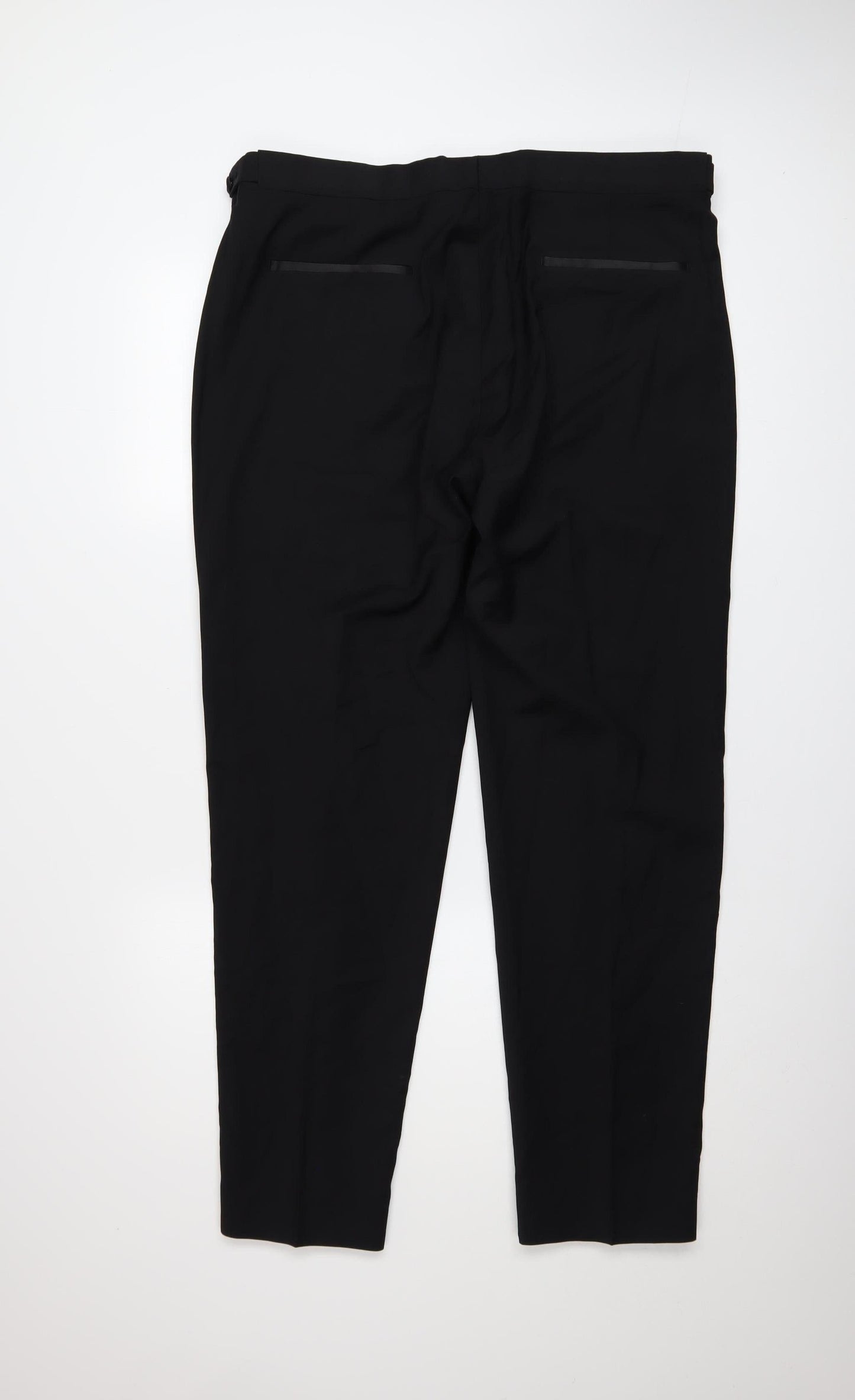 Marks and Spencer Men’s Black Wool Blend Dress Trousers 38R