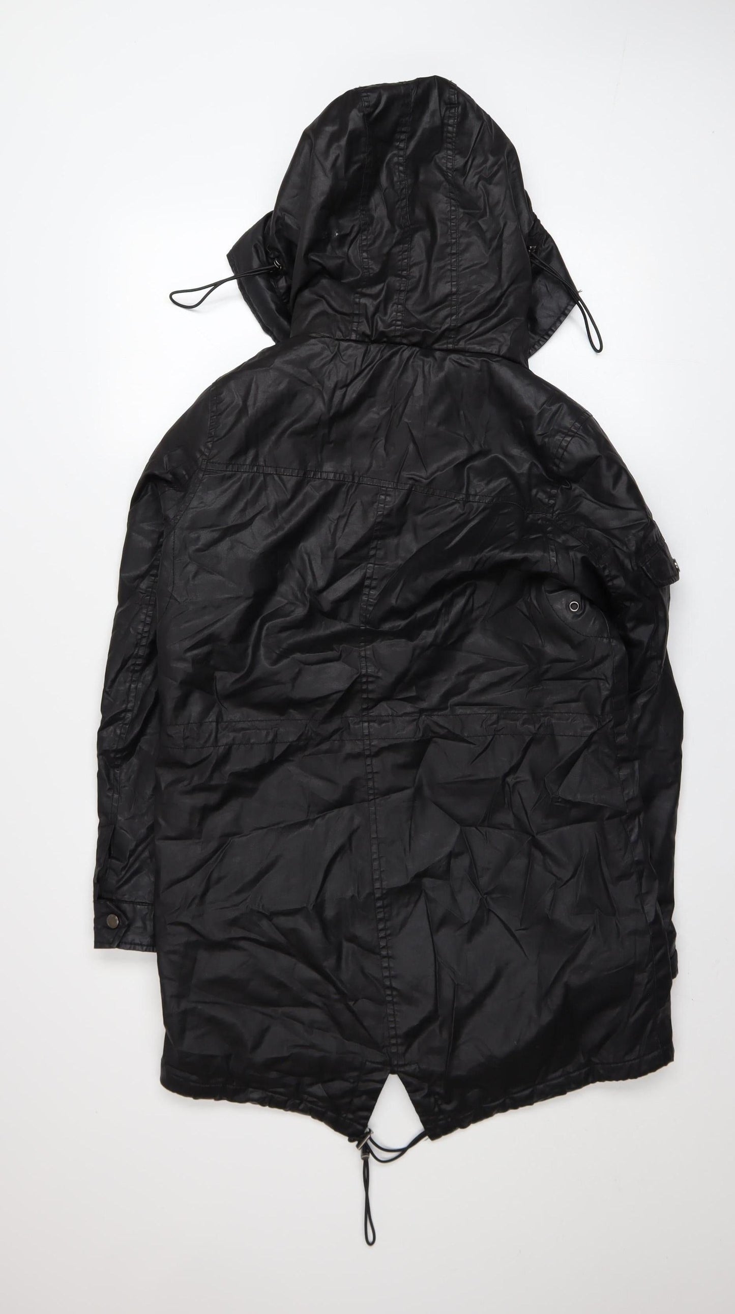 Papaya Weekend Women's Black Hooded Parka Coat Size 10