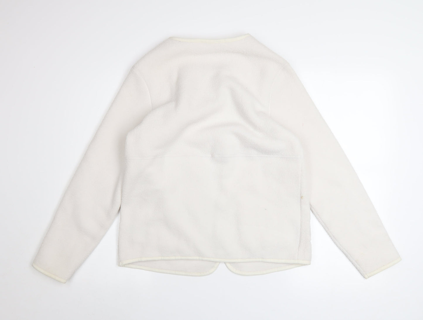 Marks and Spencer Women's Ivory Fleece Zip Jacket Size S