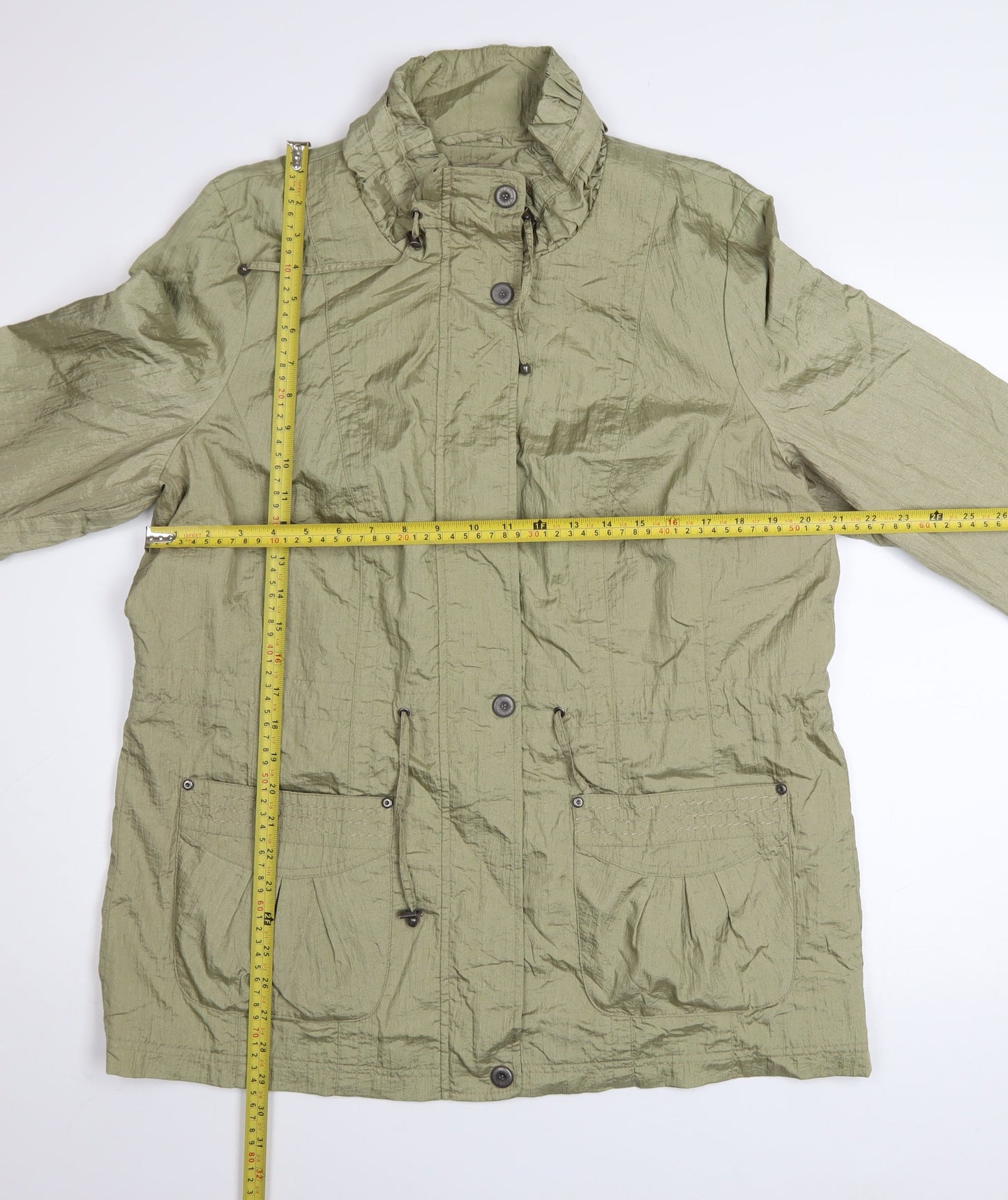 Bm Womens Green Size 16 Lightweight Anorak Jacket with Pockets