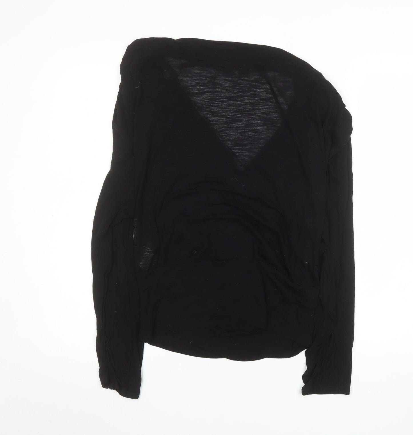 Firetrap Women's Black Wrap Long Sleeve Lyocell Blouse Size M