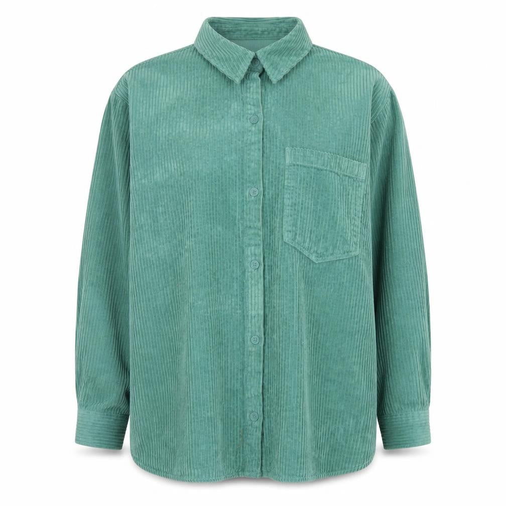 H&M Divided Women’s Green Corduroy Button-Up Jacket Size 14