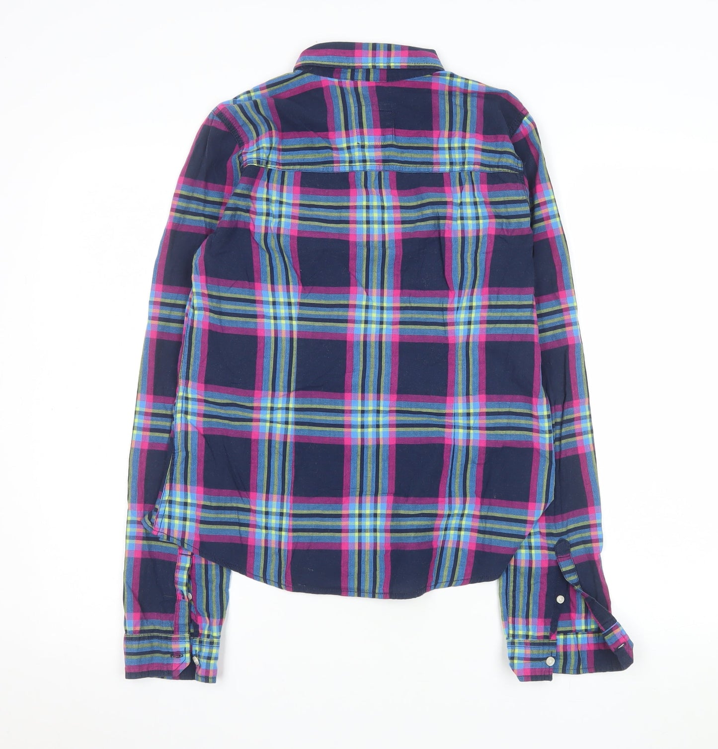 Hollister Men's Multicoloured Plaid Button-Up Long Sleeve Shirt M