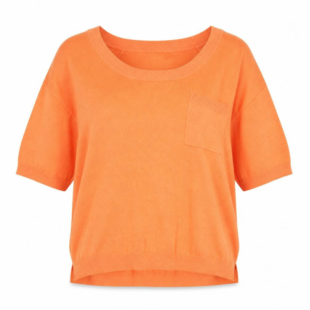 NEXT Women’s Orange Basic Knit T-Shirt Size S Short Sleeve