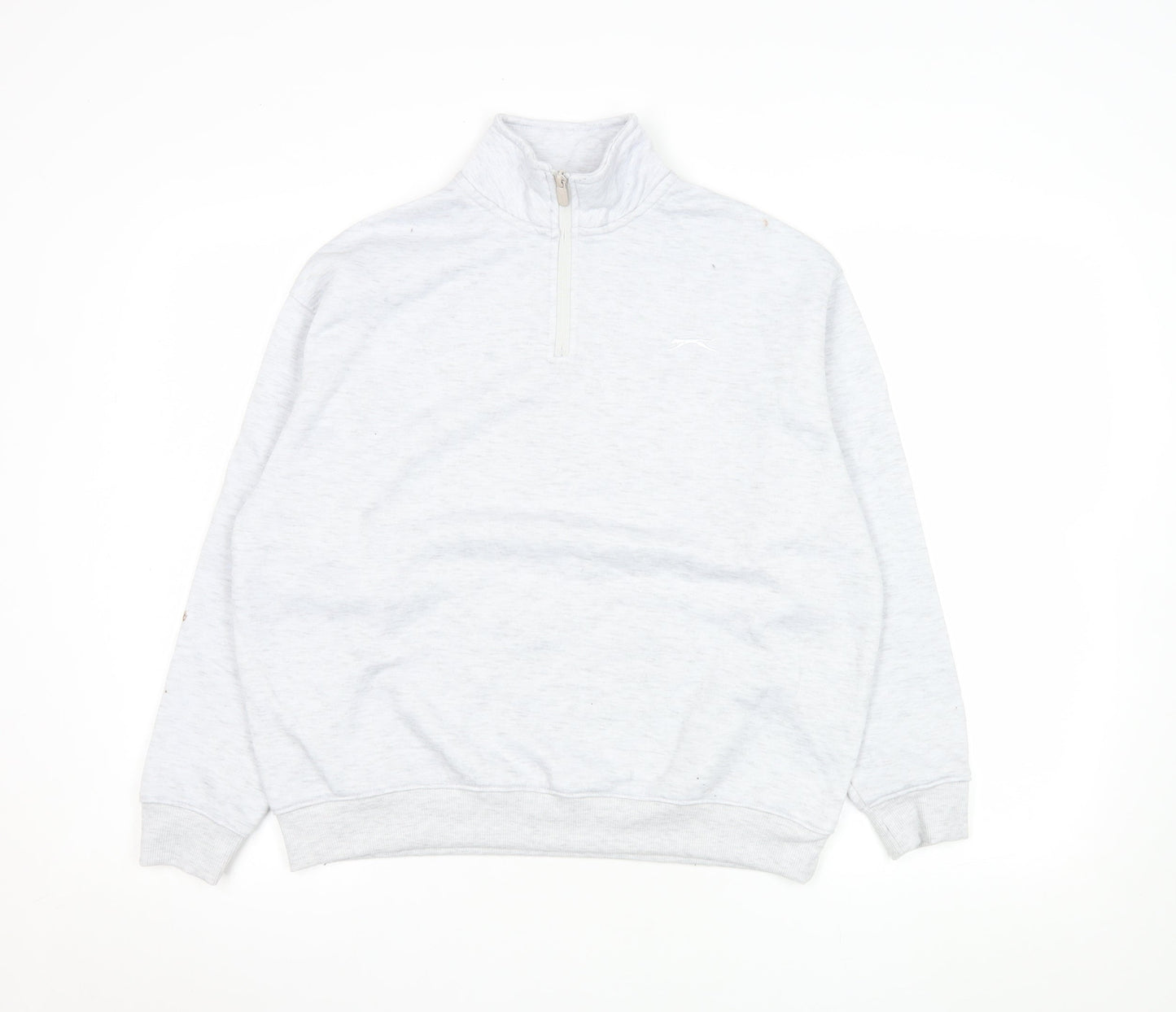 Slazenger Womens Grey 1/2 Zip Pullover Sweatshirt Size 8 XS