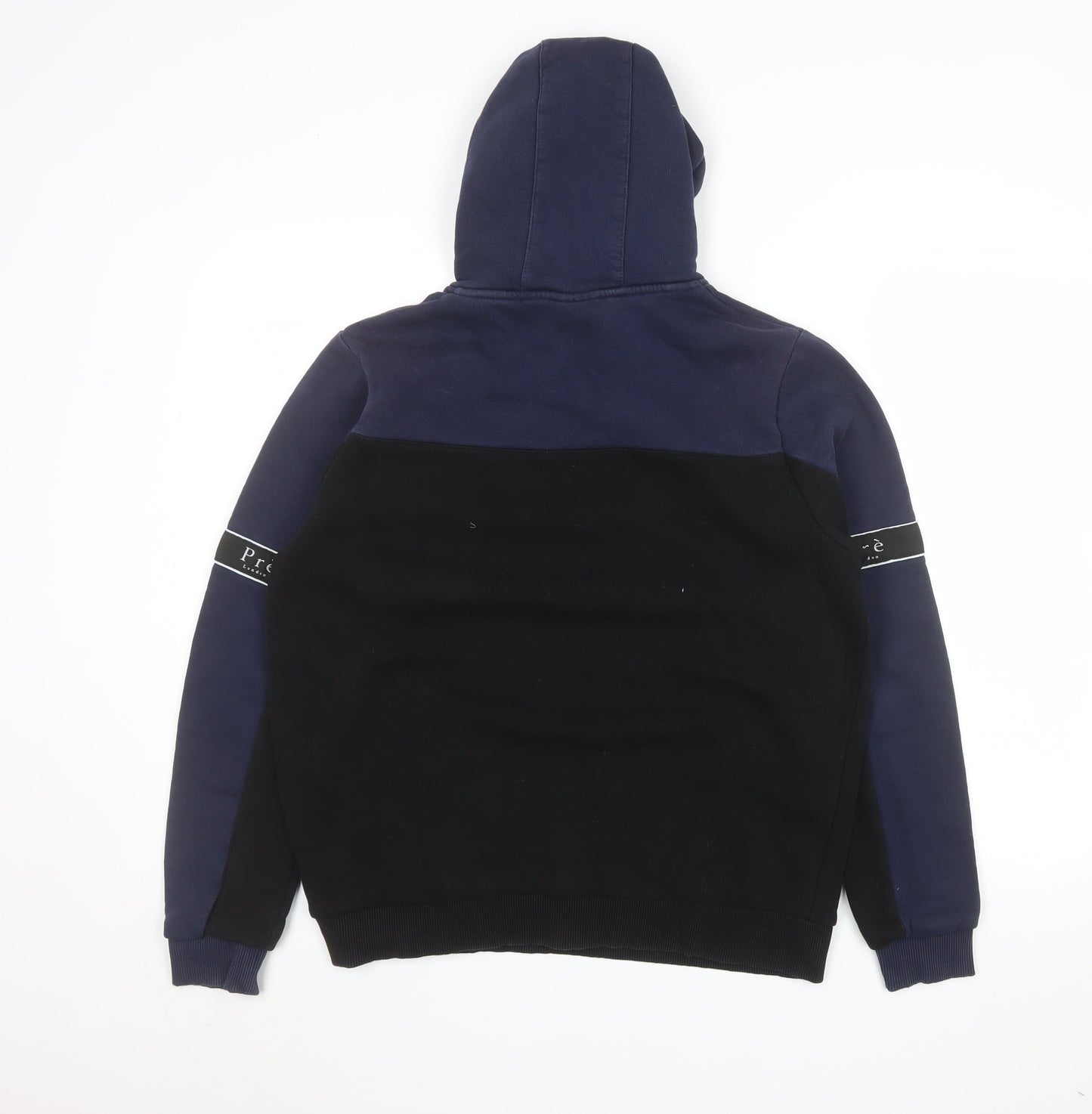 Pré London Men's Black Pullover Hoodie Size S Logo Hooded Sweatshirt