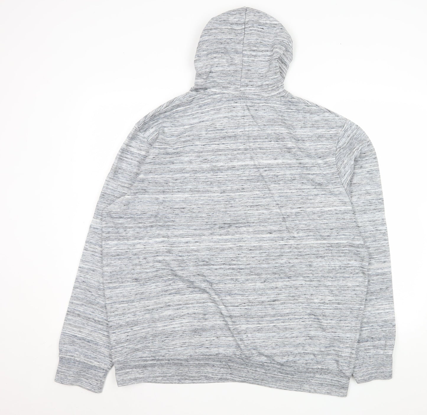 Next Men's Grey Pullover Hoodie XL Regular Fit Fleece