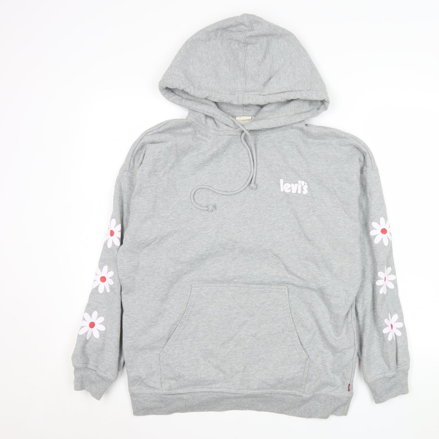 Levi's Women's Grey Floral Pullover Hoodie XS