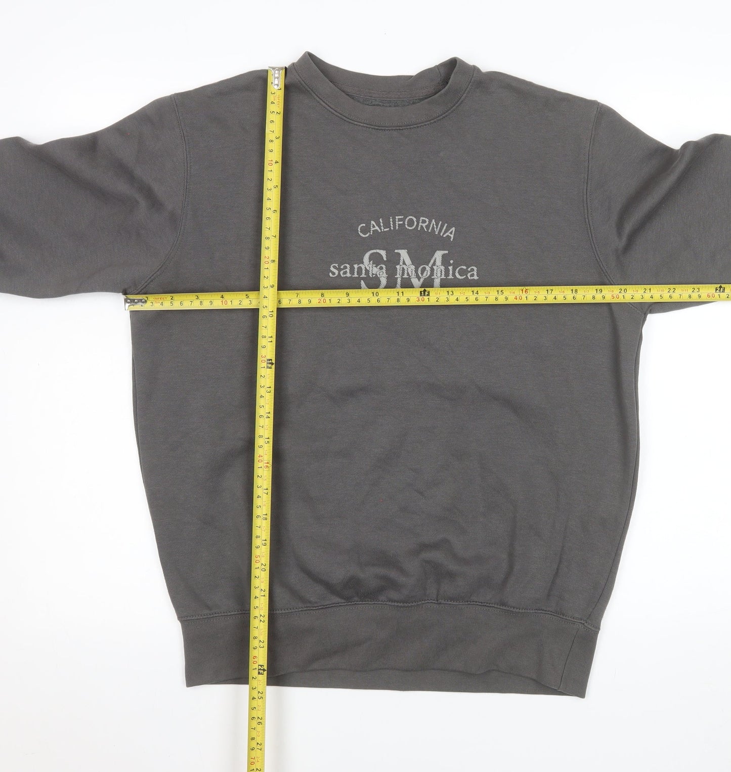 PrettyLittleThing Women’s Grey Santa Monica Pullover Sweatshirt Size S