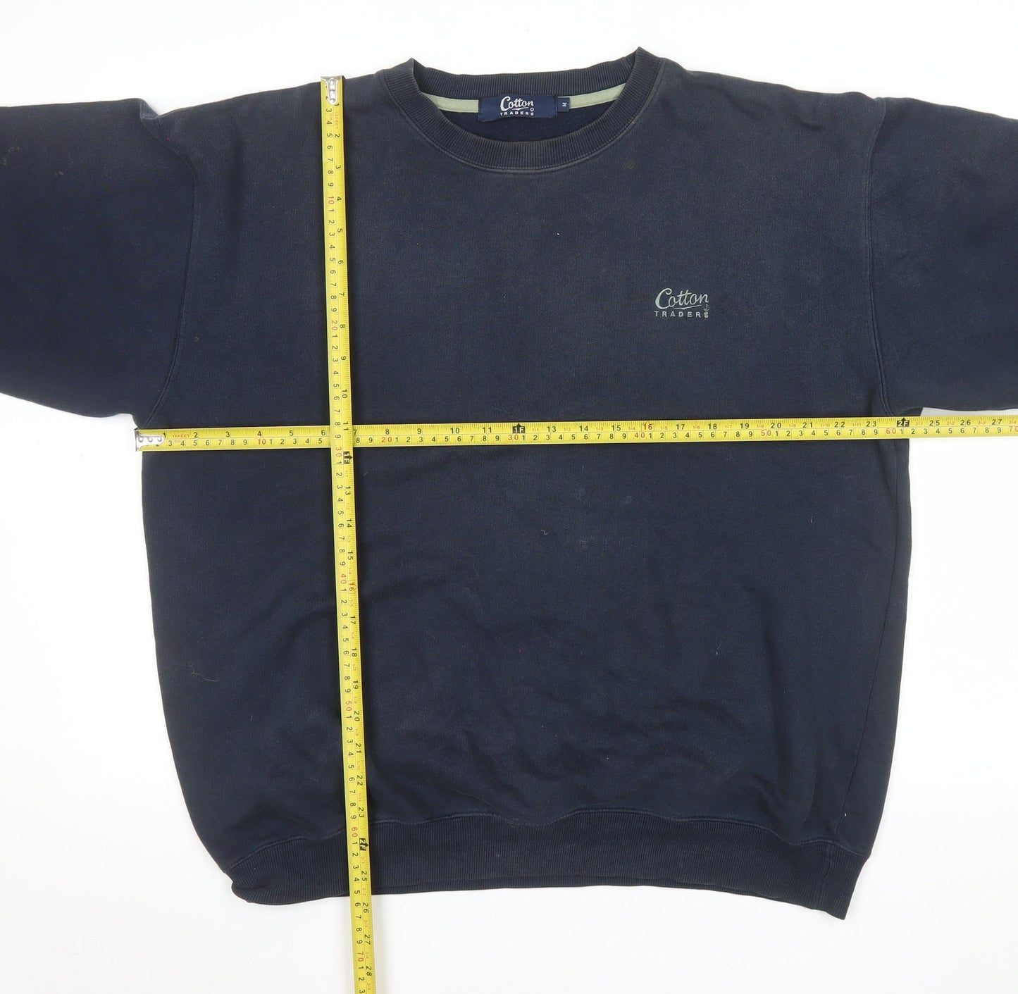 Cotton Traders Men's Blue Crew Neck Pullover Sweatshirt Size M