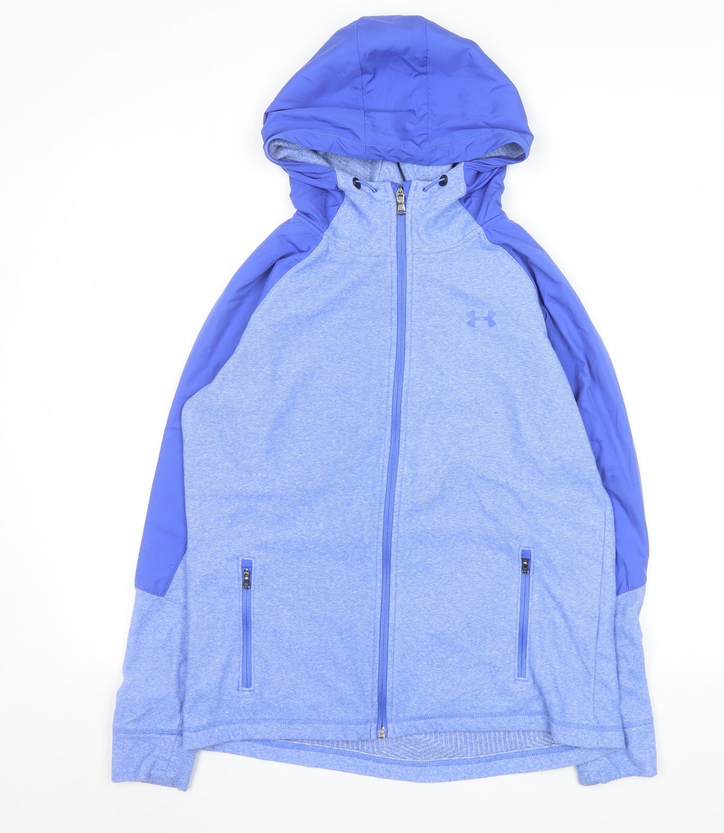 Under Armour Mens Blue Hooded ColdGear Full Zip Jacket Size M