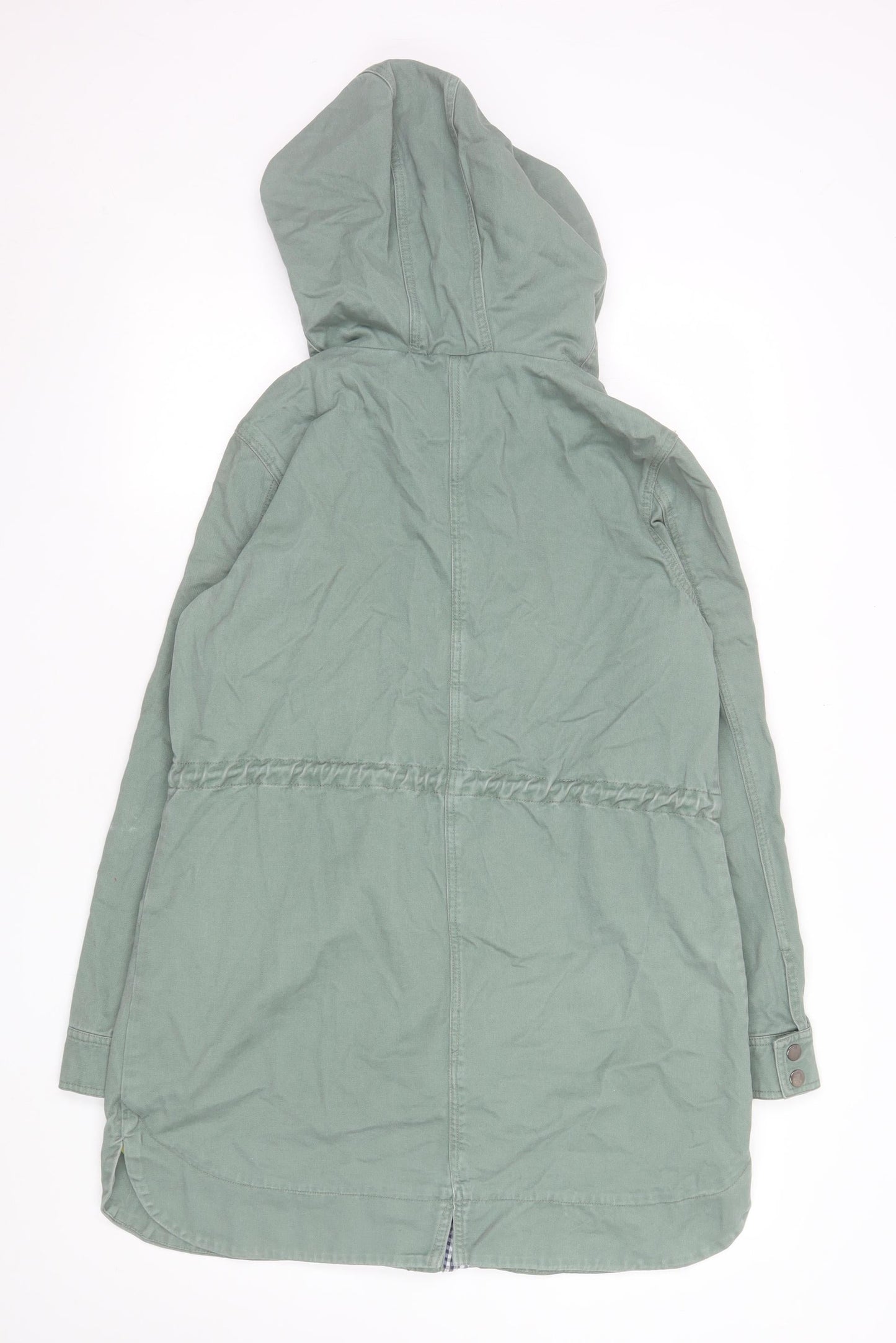 Dickins & Jones Women's Green Cotton Parka Coat Size 12