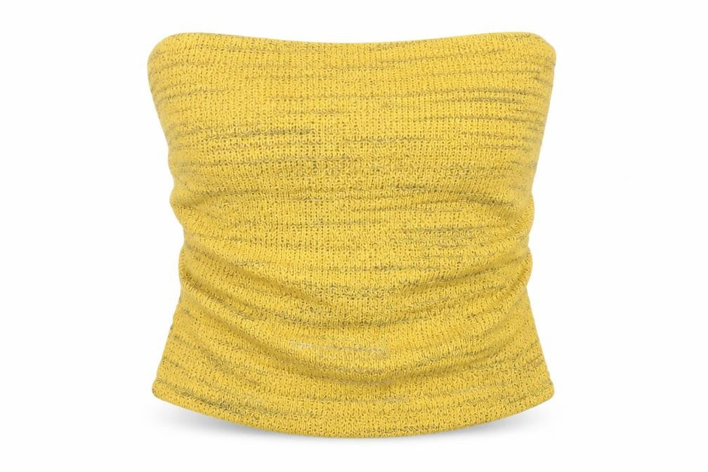 Pull&Bear Women’s Yellow Knit Strapless Camisole Tank Top S
