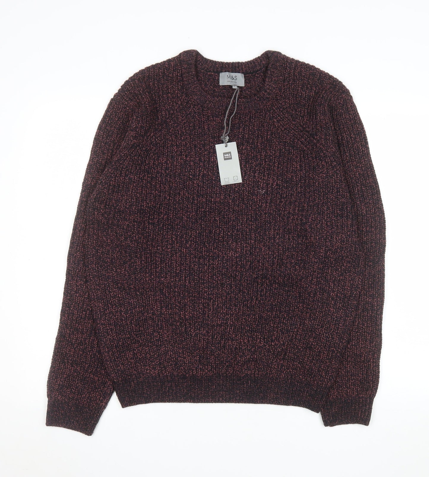 Marks and Spencer Men’s Brown Chunky Knit Acrylic Jumper L