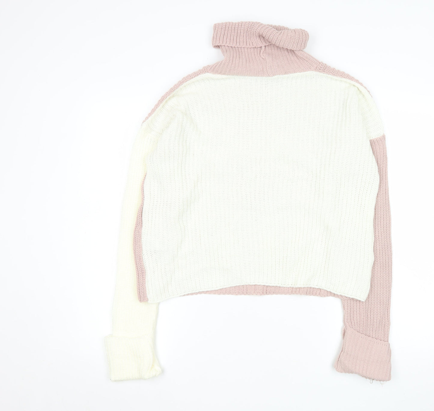 New Look Women's Multicoloured Roll Neck Chunky Knit Jumper Size S