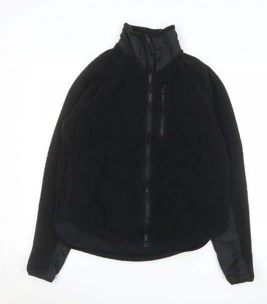 H&M Move Men's Black Fleece Full Zip Jacket Size S