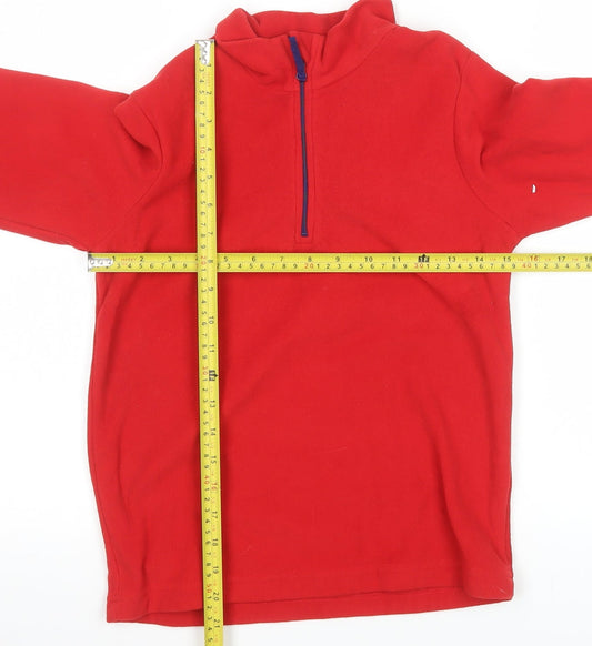 Mountain Warehouse Boys Red Fleece 1/2 Zip Pullover Sweatshirt 11-12 Years