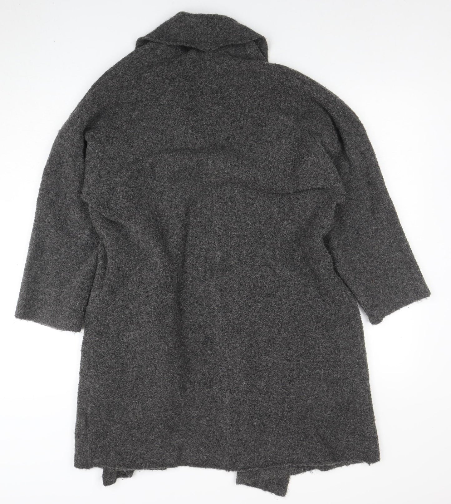 Marks and Spencer Women’s Grey Knit Open Cardigan M Relaxed Fit