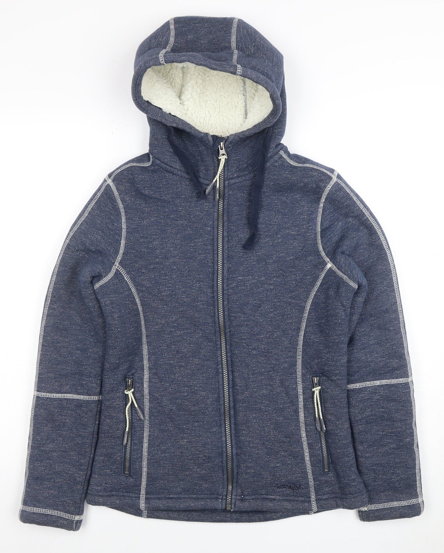 Weird Fish Women's Blue Size 8 Hooded Full Zip Sweatshirt
