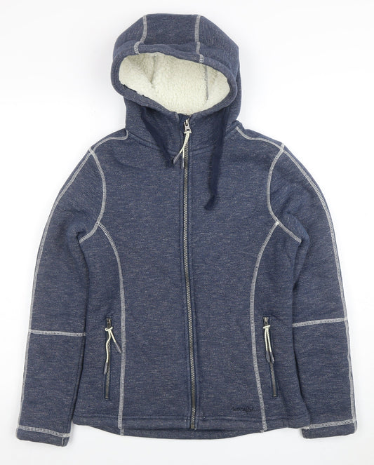 Weird Fish Women's Blue Size 8 Hooded Full Zip Sweatshirt