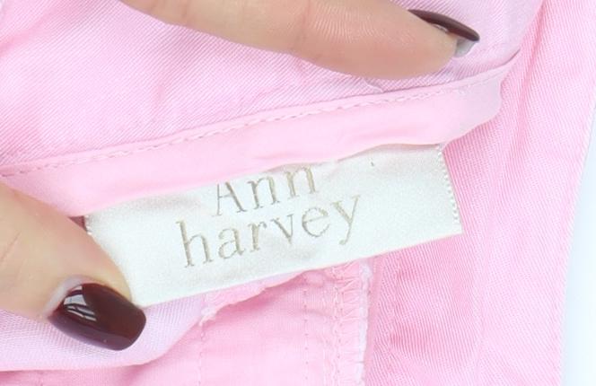 Ann Harvey Women's Pink Lyocell Straight Leg Plus Size 20 Trousers