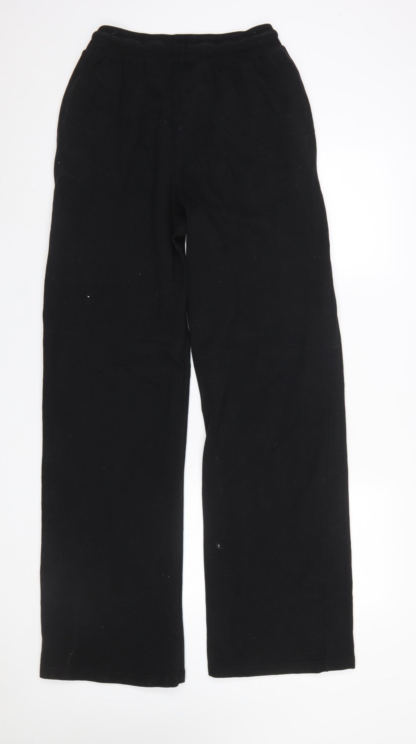 LTS Womens Black Fleece Sweatpants Size 12 Straight Leg