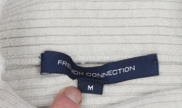 French Connection Women’s Beige Roll Neck Knit Jumper Size M