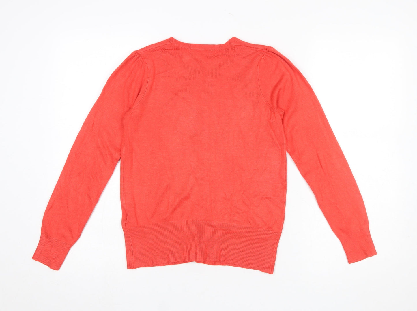 Marks and Spencer Women’s Red Petite Size 6 Crew Neck Cardigan