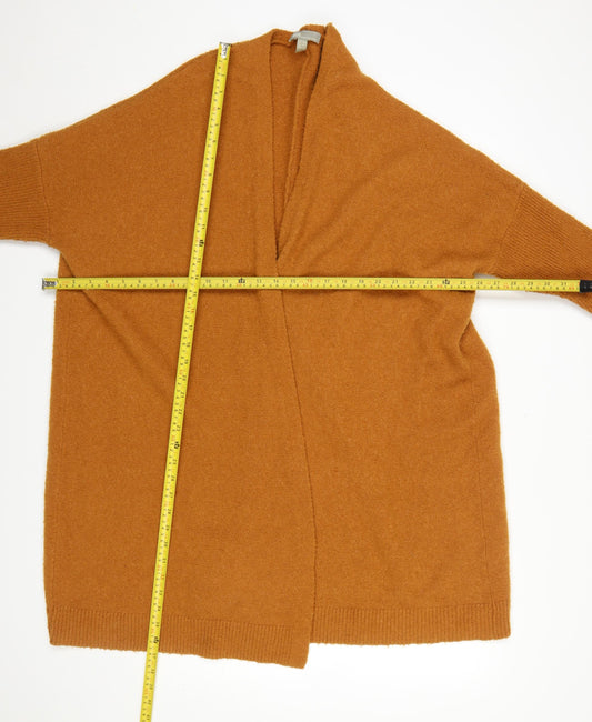 ASOS Women Brown Size 14 Open Knit Relaxed Wool Blend Cardigan