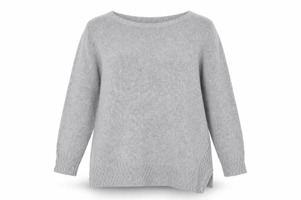 Marks and Spencer Per Una Women’s Grey Asymmetric Knit Jumper Size 18