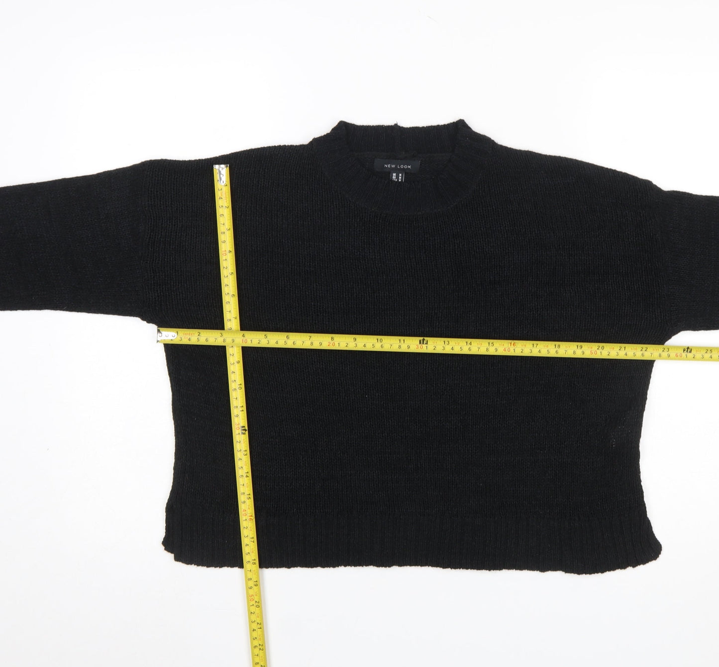 New Look Women's Black Knit Pullover Jumper Medium
