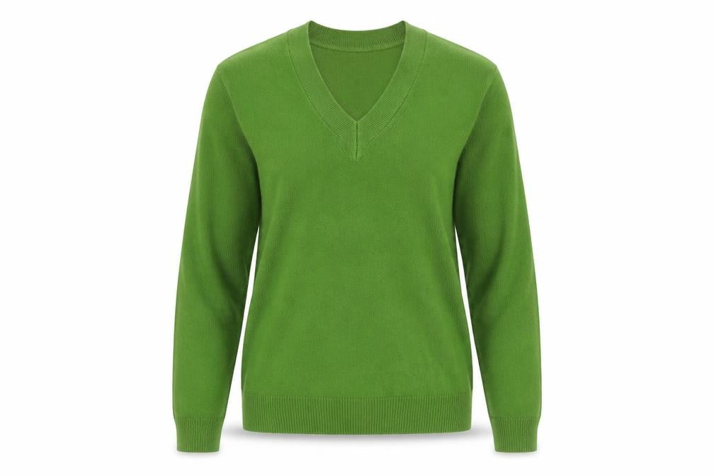 Marks and Spencer Women's Green V-Neck Pullover Jumper XS