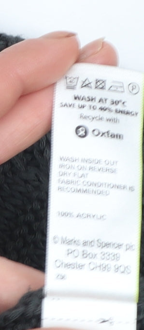 Marks and Spencer Women's Grey Cable Knit Sleeveless Cardigan S