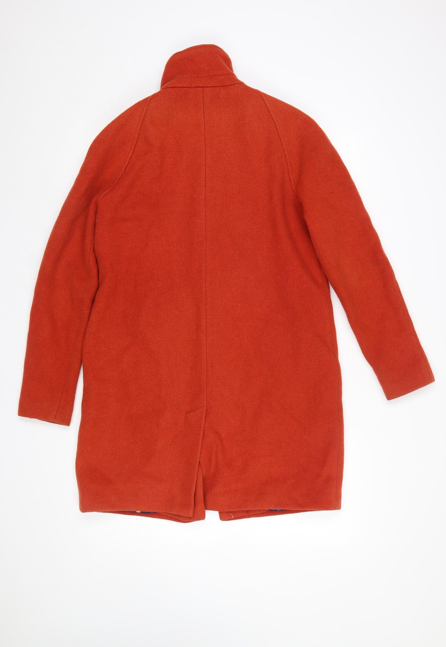 Dickins & Jones Women's Red Wool Mid-Length Overcoat Size 8