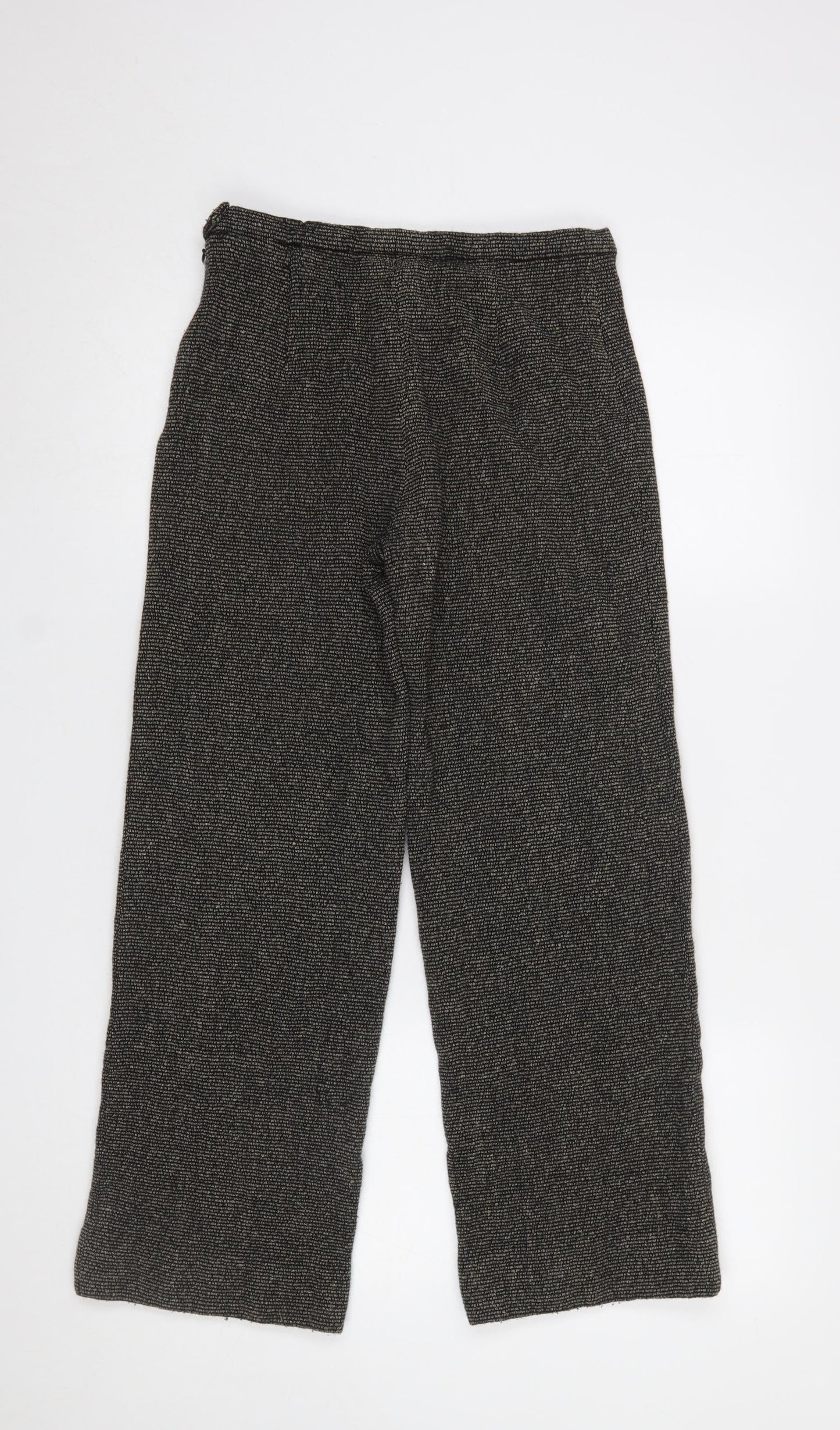MaxMara Women’s Grey Wool Tweed Straight Trousers Size 12