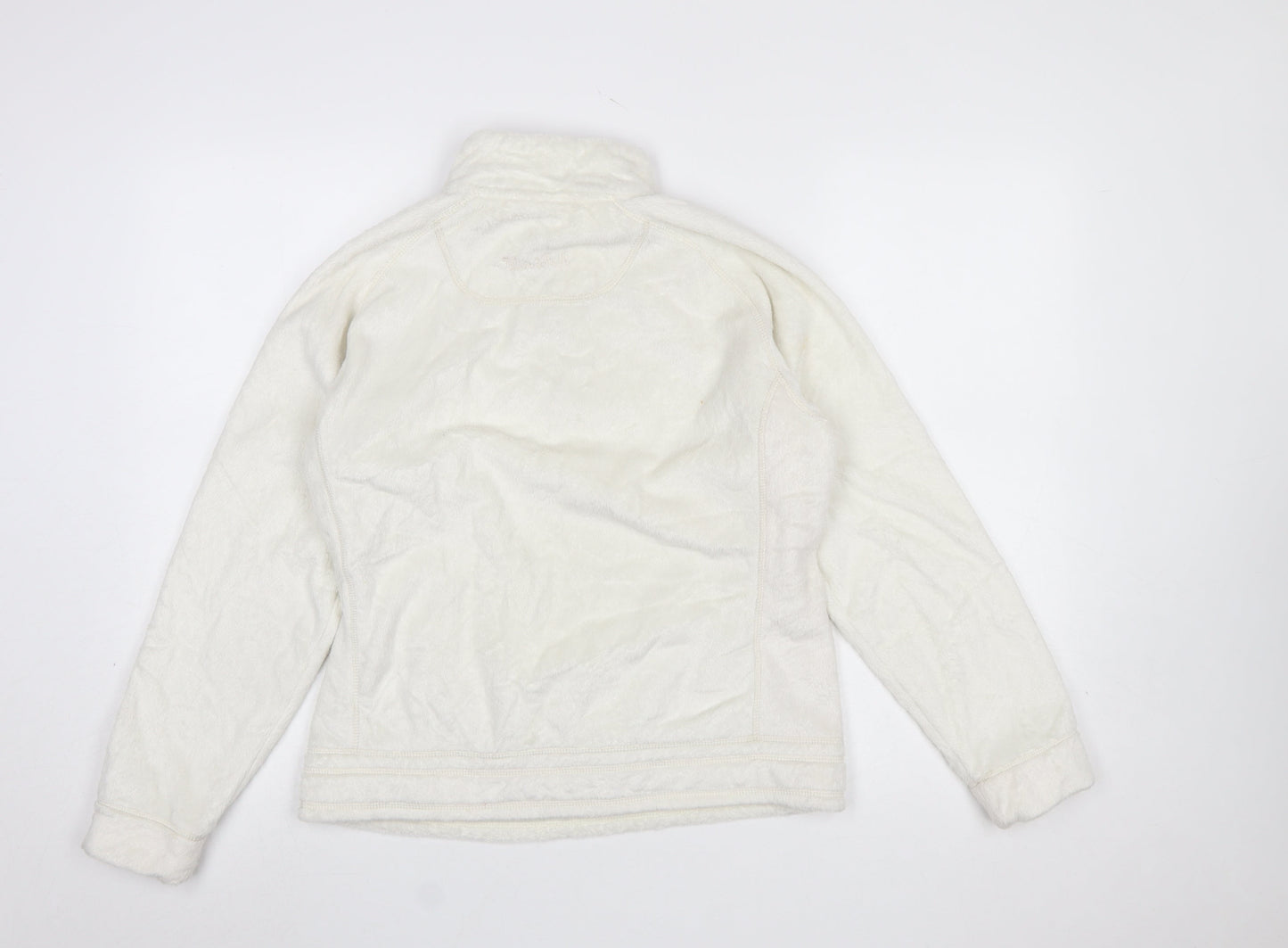 Weird Fish Women Ivory Fleece Pullover Sweatshirt M 1/4 Zip Polyester
