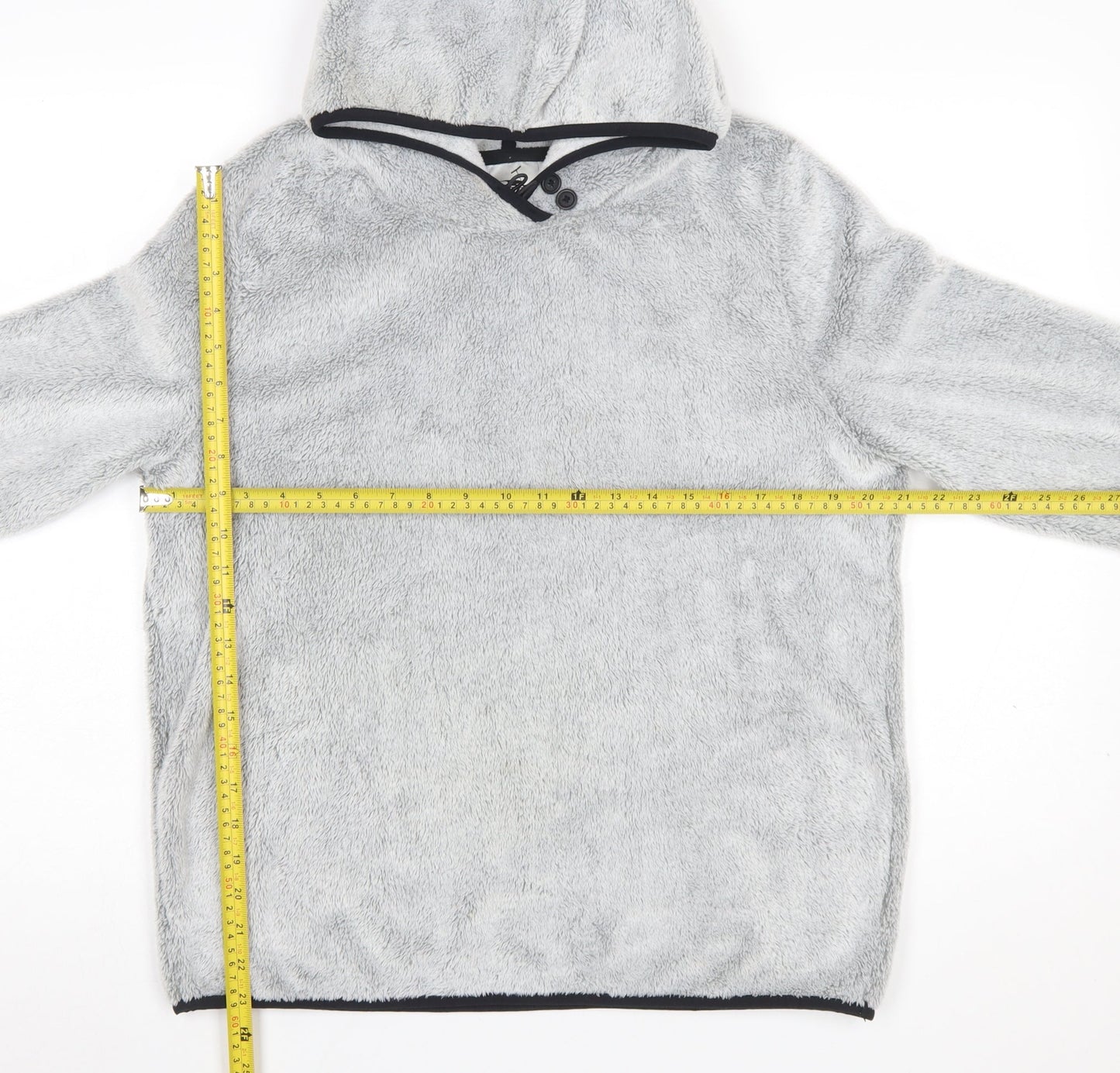 Crane Women Grey Size 12/14 Hooded Pullover Fleece Sweatshirt