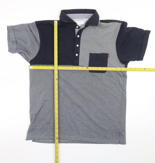 THE SHOP TK Men's Grey Colourblock Polo Shirt XL