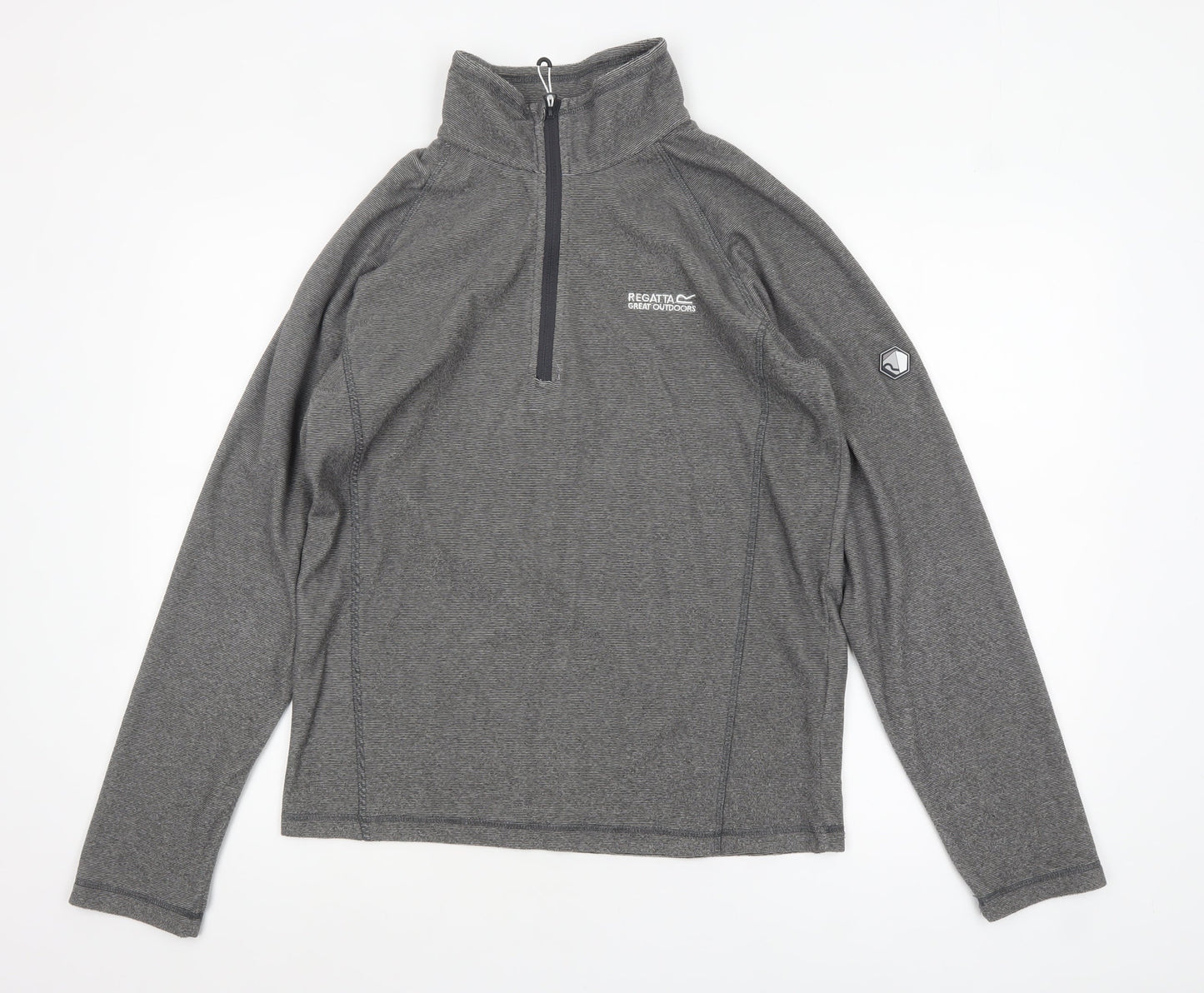 Regatta Mens Grey Half Zip Fleece Sweatshirt M Outdoor Pullover