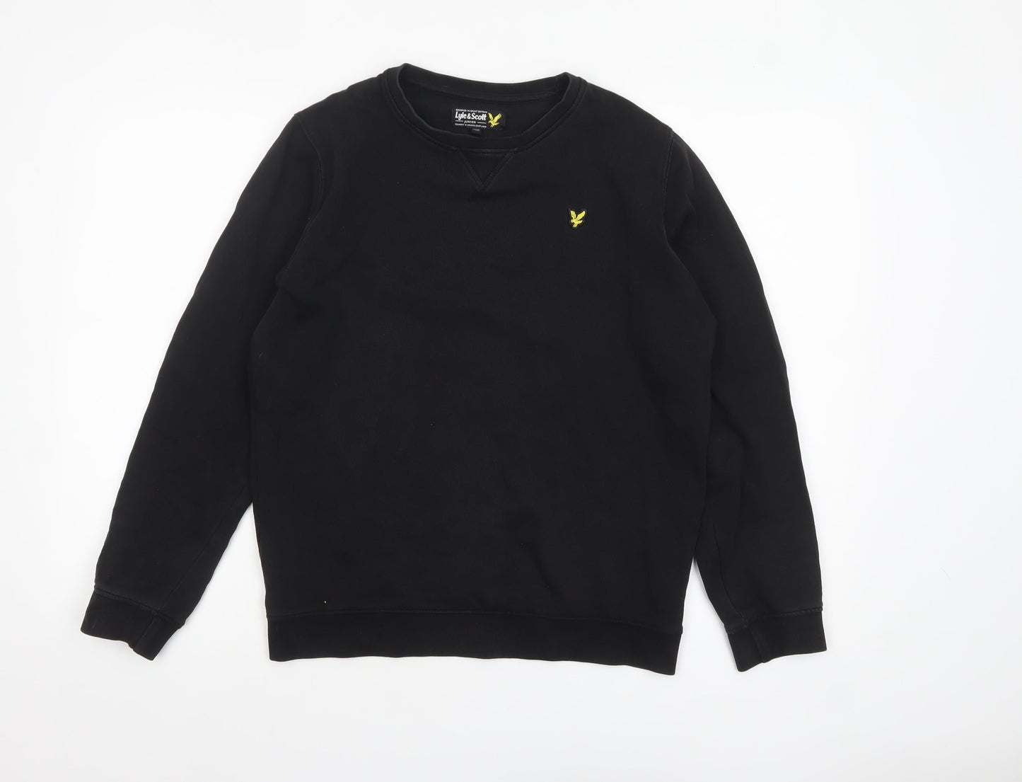 Lyle & Scott Junior Boys Black Crew Neck Pullover Sweatshirt 14-15 Years