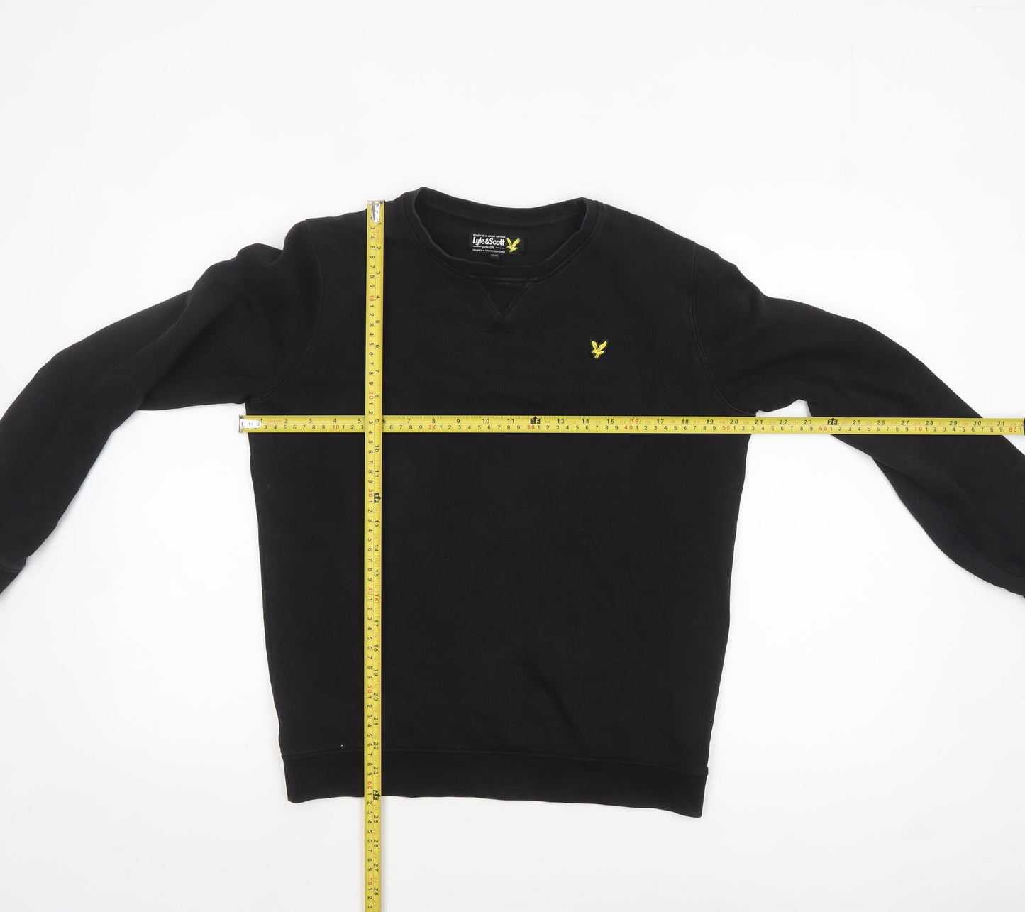 Lyle & Scott Junior Boys Black Crew Neck Pullover Sweatshirt 14-15 Years