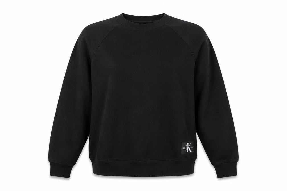 Calvin Klein Jeans Womens Black M Crew Neck Pullover Sweatshirt