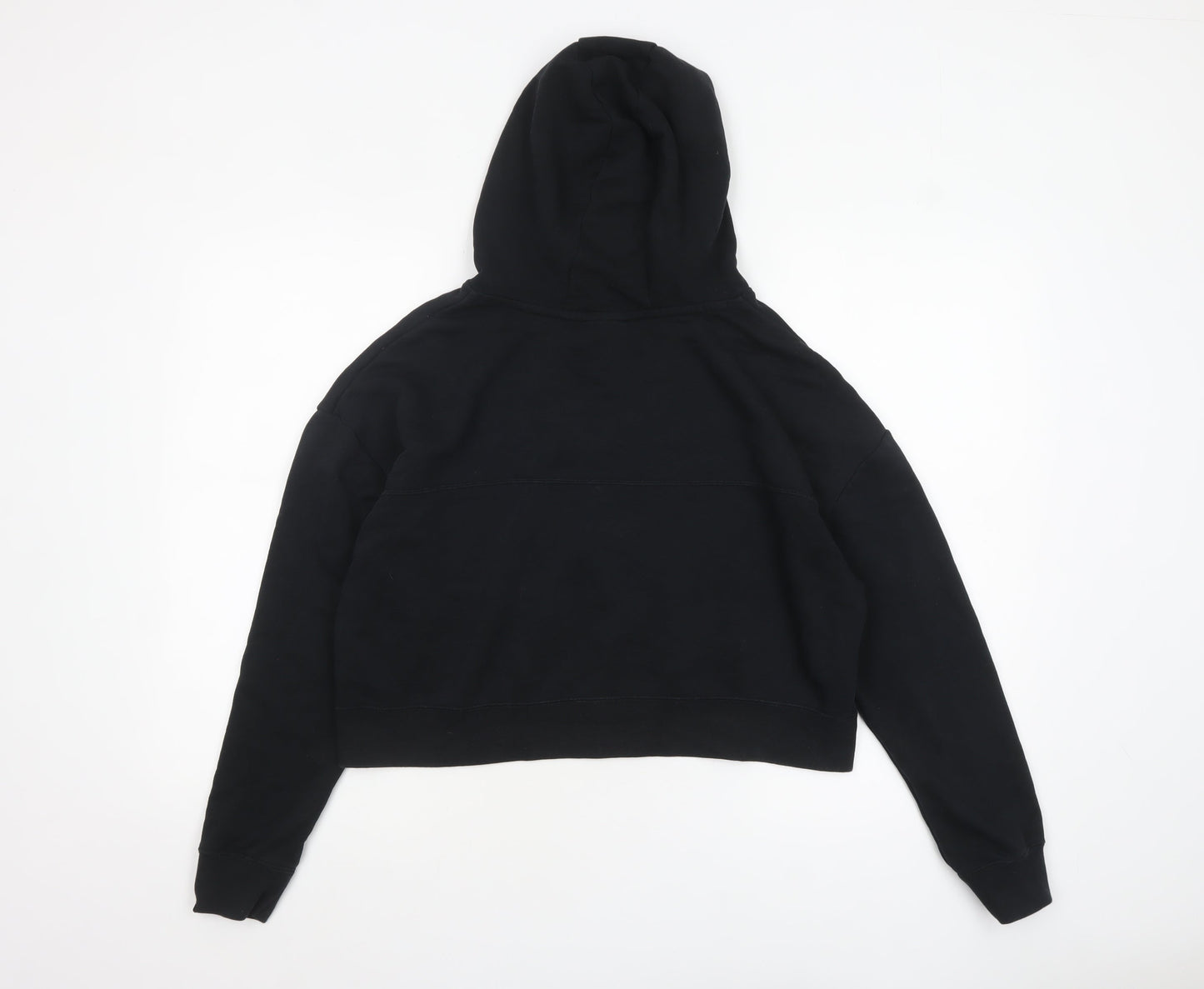 Nike Womens Black Medium Pullover Hoodie with Metallic Logo