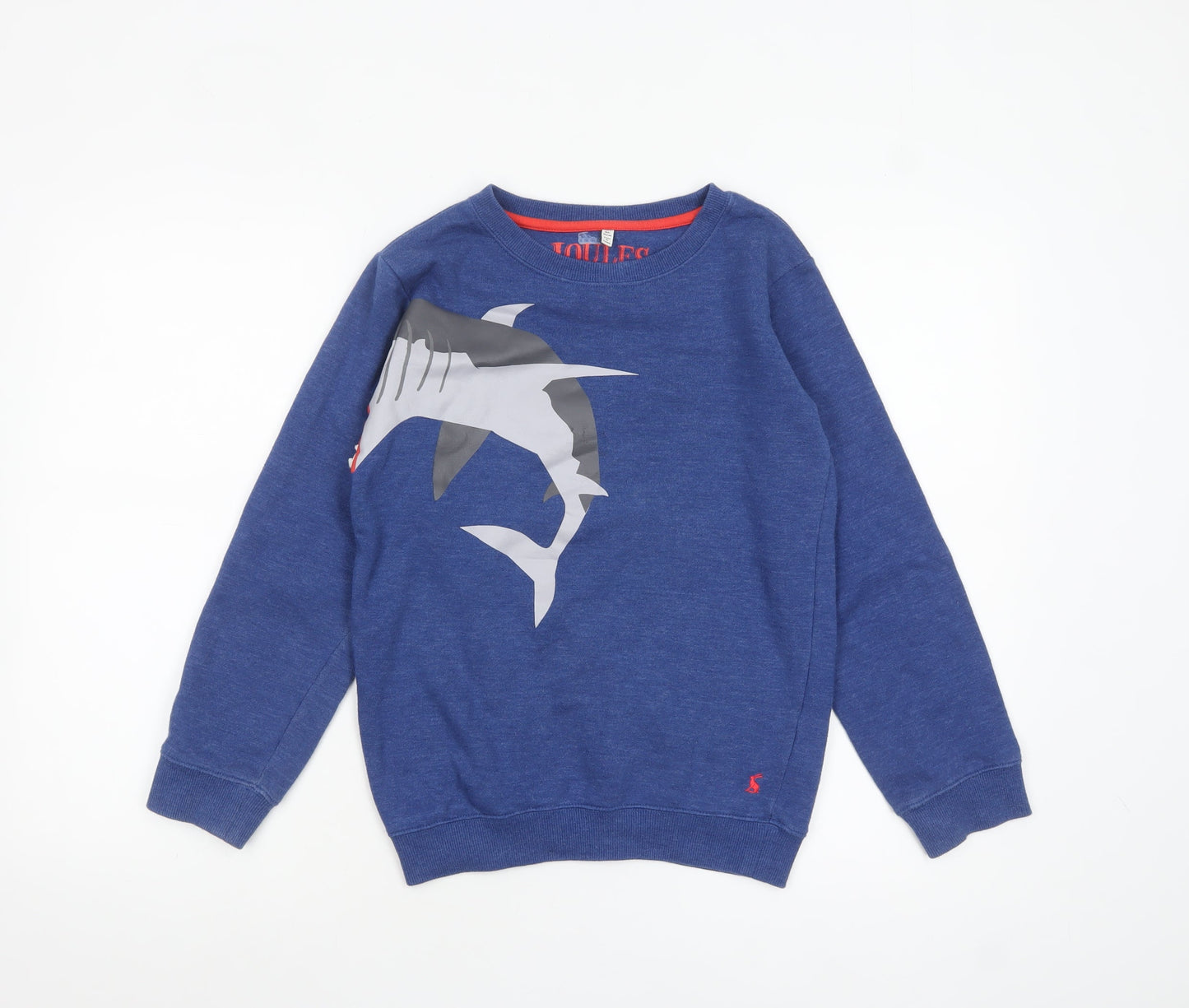Joules Boys Blue Shark Graphic Pullover Sweatshirt 11-12 Years