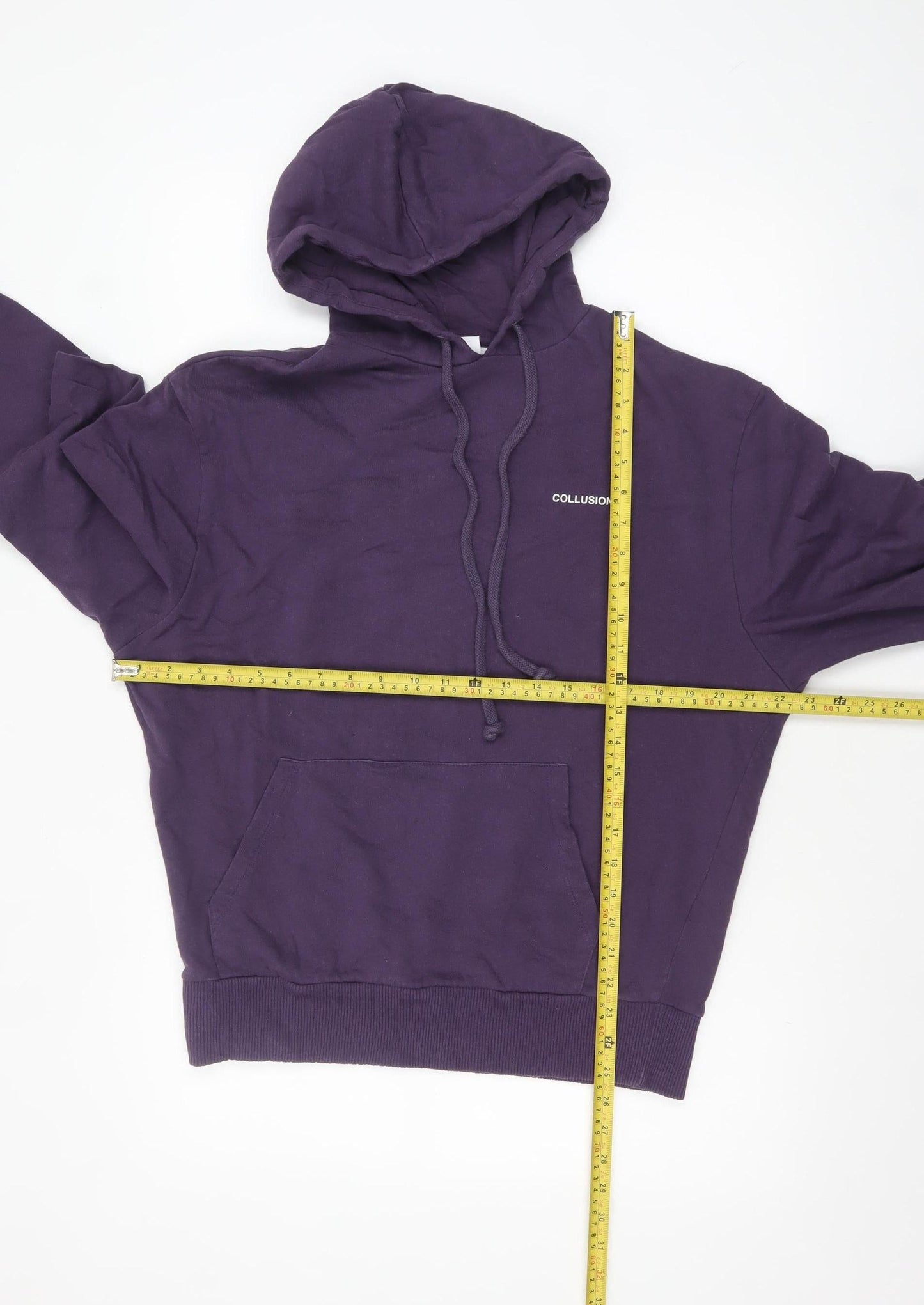 Collusion Womens Purple Pullover Hoodie XS Cotton Casual