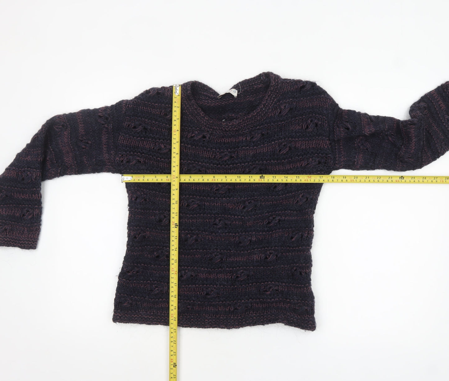 Marks and Spencer Women Blue Mix Size 8 Knit Pullover Jumper